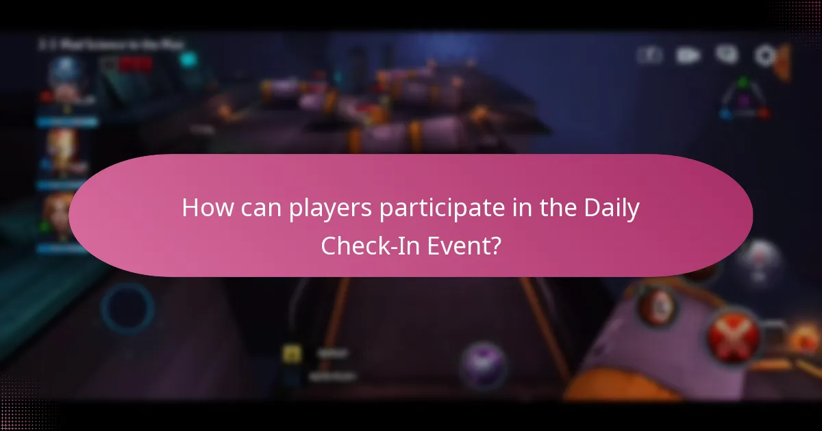 How can players participate in the Daily Check-In Event?