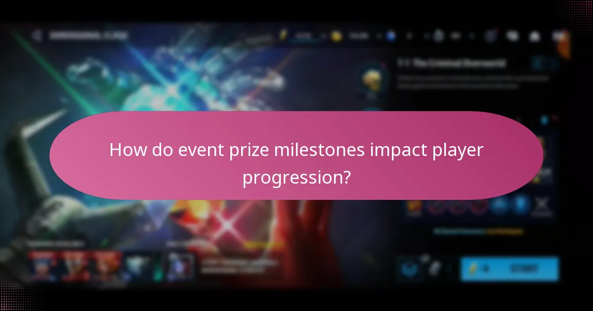 How do event prize milestones impact player progression?