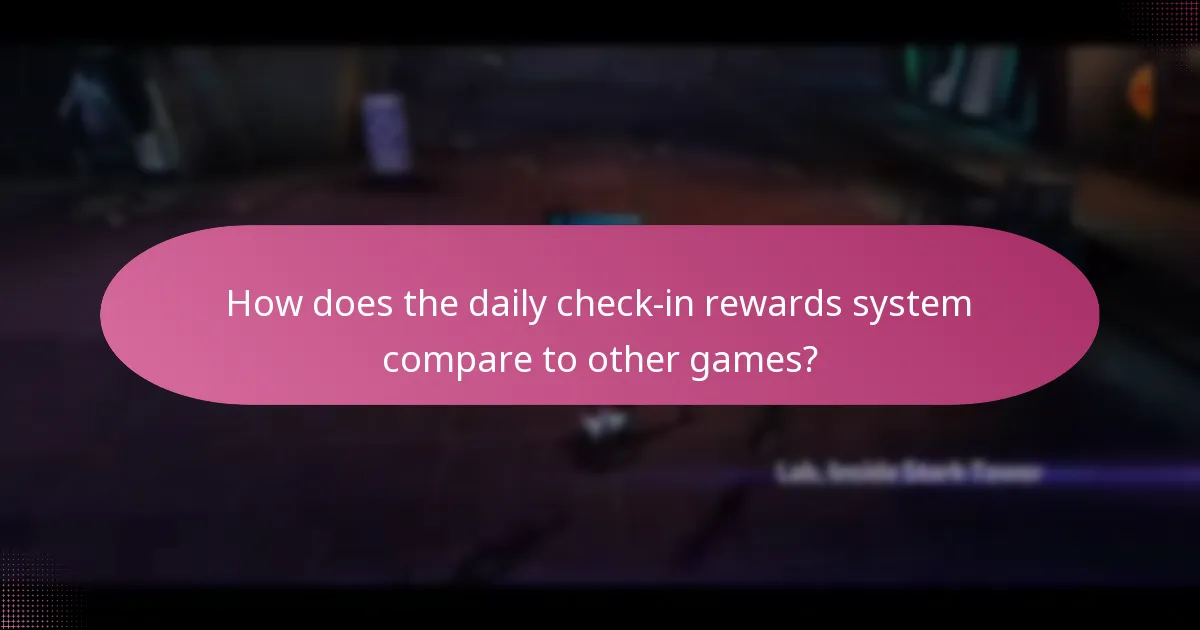 How does the daily check-in rewards system compare to other games?