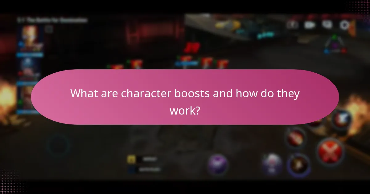 What are character boosts and how do they work?