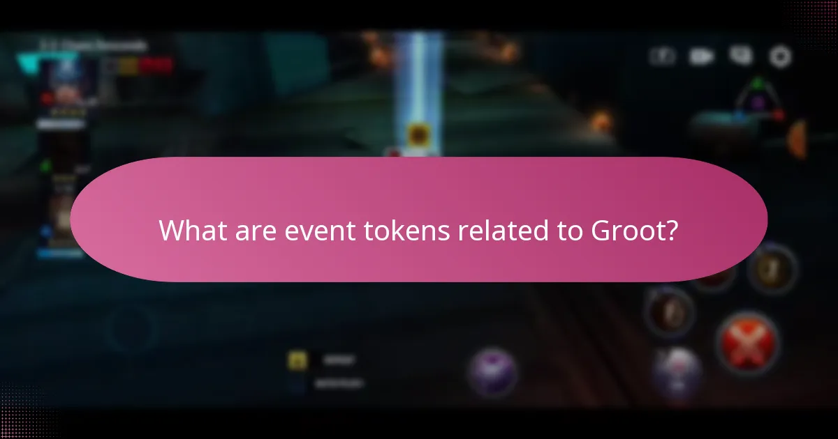 What are event tokens related to Groot?