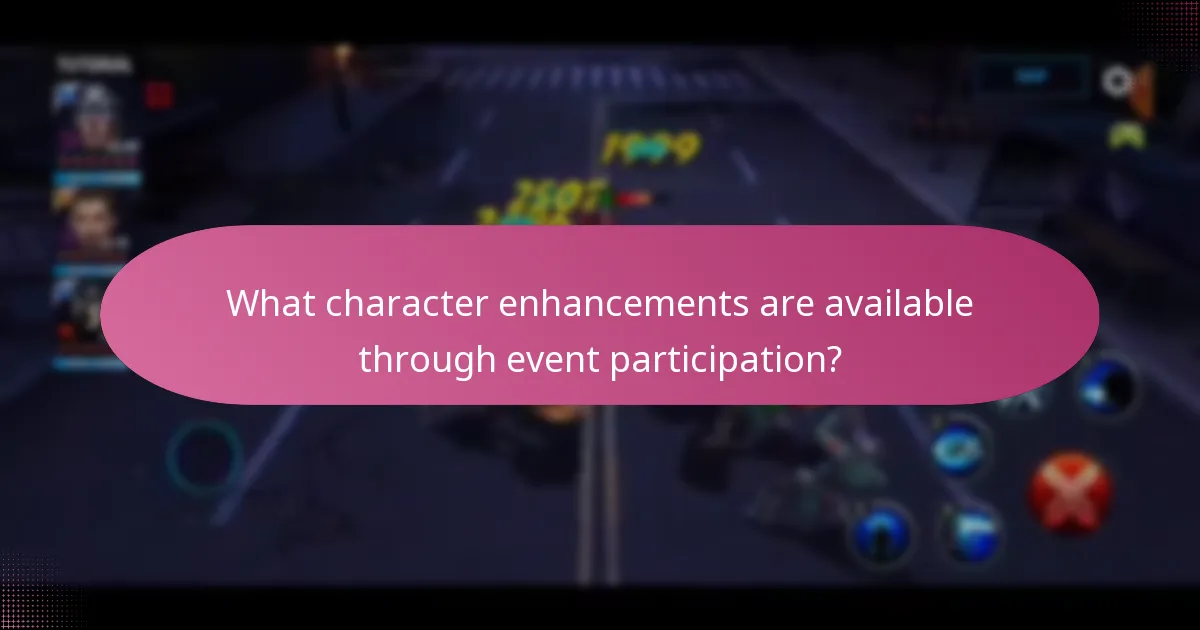 What character enhancements are available through event participation?