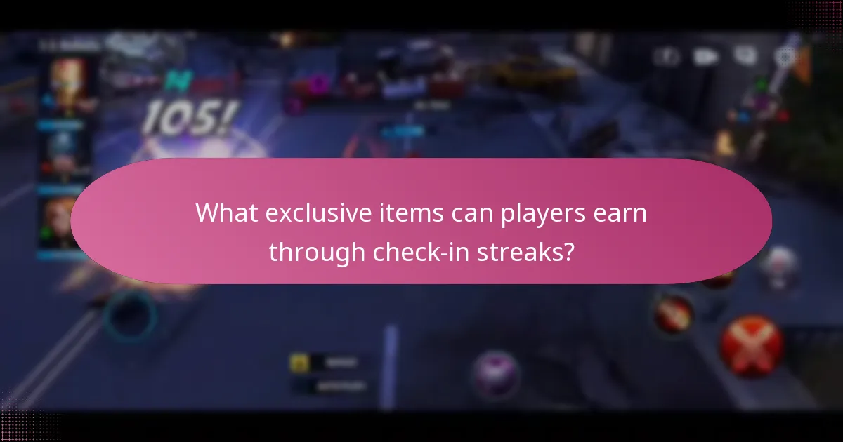 What exclusive items can players earn through check-in streaks?