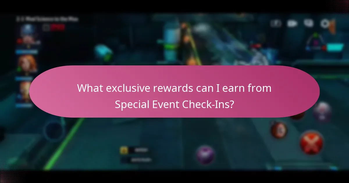 What exclusive rewards can I earn from Special Event Check-Ins?