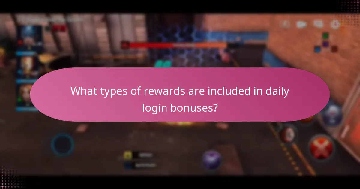 What types of rewards are included in daily login bonuses?