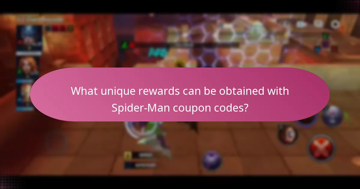 What unique rewards can be obtained with Spider-Man coupon codes?